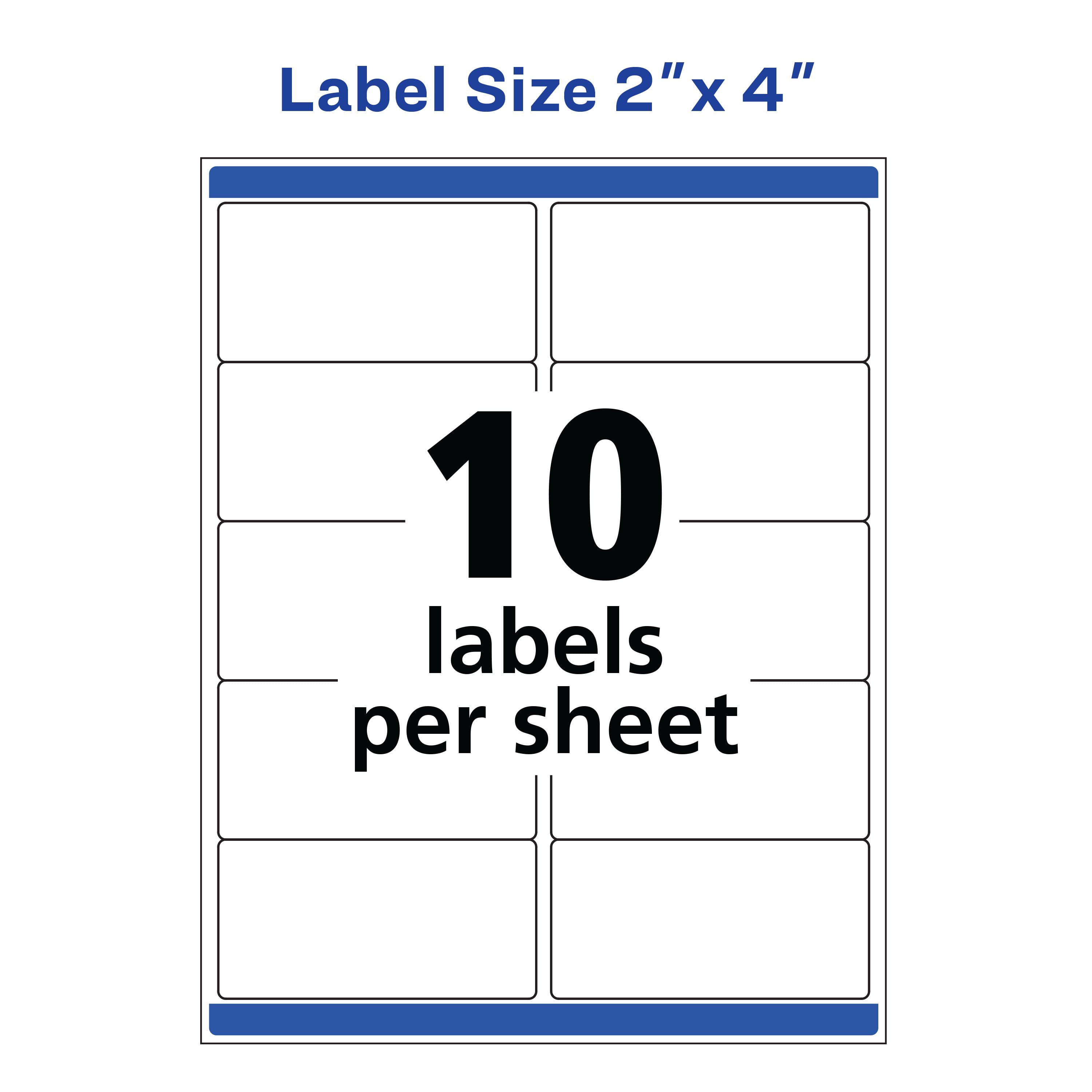 Avery Waterproof Labels Sure Feed 2 X 4 500 Labels 5523 Walmart Com Walmart Com Avery Waterproof Labels Sure Feed 2 X 4 500 Labels 5523 Walmart Com Walmart Com