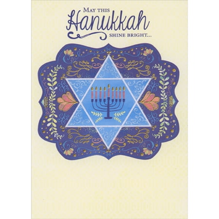 Shine Bright Hanukkah Greeting Cards with Menorah, Set of 8