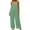 Green, variant on Women's Casual Sleeveless Wide Leg Jumpsuit with Pockets Loose Fit Summer Romper