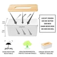 thumbnail image 3 of Cosmetic Tissue Box Tissue Box Rectangular Acorn Hooded Tissue Box for Home Office Car Multifunctional Convenient Tissue Box (White23x13x10cm), 3 of 5