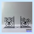 thumbnail image 3 of Handmadetneonsign Miniature Schnauzer Dog Metal Bookends, Dog Name Bookend, Dog Table Bookshelf Decor 78973, 3 of 4