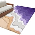 thumbnail image 2 of Rectangle Area Rug 3x5ft,Abstract Purple Waves Gradient Washable Carpet Non-Slip Runner Accent Rugs Indoor Floor Mat for Bedroom Living Room Decor,Watercolor Ripple Seamless, 2 of 9