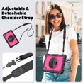 thumbnail image 7 of Case for Matepad SE 11 Inch 2024 with Screen Protector, 360 Degree Rotating Kickstand Hand Strap Heavy Duty Shockproof Cover with Shoulder Strap, Rose PC, 7 of 7