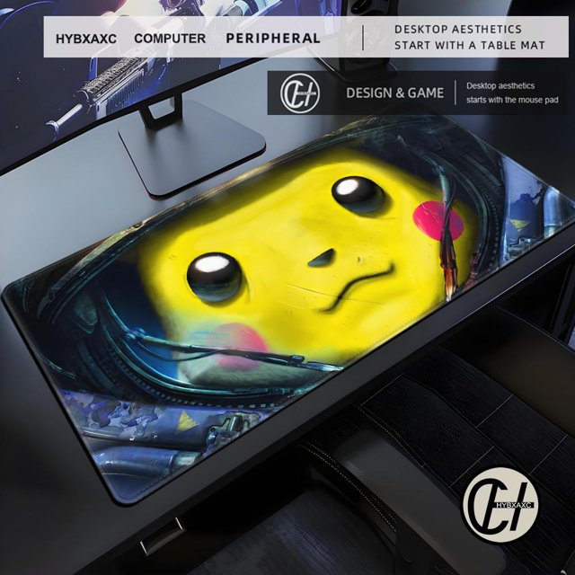Alfombrilla de ratón para juegos 900x400 PC P-pikachu Gamer Cabiner teclado alfombra XXL p-pokemonS alfombrilla de ratón de escritorio alfombra Kawaii alfombrilla de ratón de goma