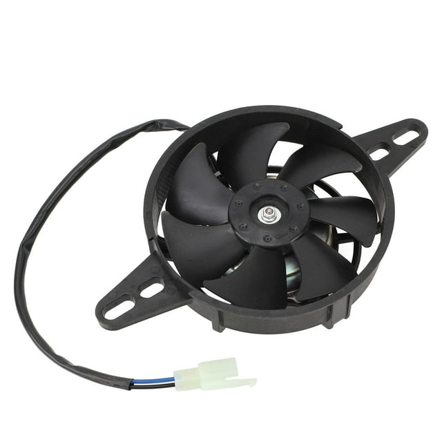 Motorcycle Radiator Fan, Water Cooler Electric Fan Black Paint Excellent Heat Dissipation Rust Proof for 150-250cc ATV Quad