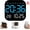 Blue, variant on Hangable Standalone Square Clock with Remote Control, Auto-Dimming LED Display with Temperature Humidity Date for Home Office Bedroom