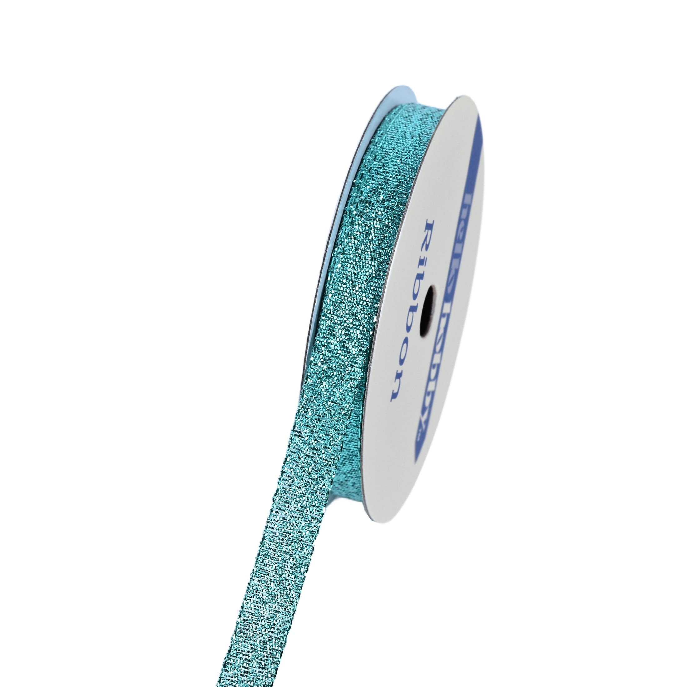 Hello Hobby 3/8" Galena Metallic Aqua Ribbon, 3 yards