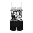 thumbnail image 3 of qucoqpe Plus Size Tankini Swimsuits for Women Fashion Floral Printed Two Piece Modest Bathing Suits Beach Holiday Swimwear with Boyshorts, 3 of 5