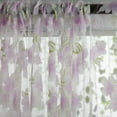 thumbnail image 5 of VerPetridure Green Leaf Pastel Flower Curtain Purple Flower Sheer Curtain Tulle Window Treatment Voile Drape Valance 1 Panel Fabric, 5 of 8