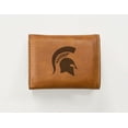 thumbnail image 2 of MICHIGAN STATE LASER ENGRAVED BROWN TRIFOLD WALLET, 2 of 5