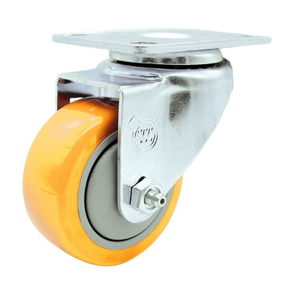 3.5 Inch Yellow Polyurethane Wheel Swivel Top Plate Caster Service Caster Brand