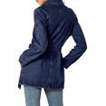 thumbnail image 3 of DARING DIVA Woman's Boyfriend Tie Waist Denim Jacket with Pockets M Dark Blue, 3 of 7