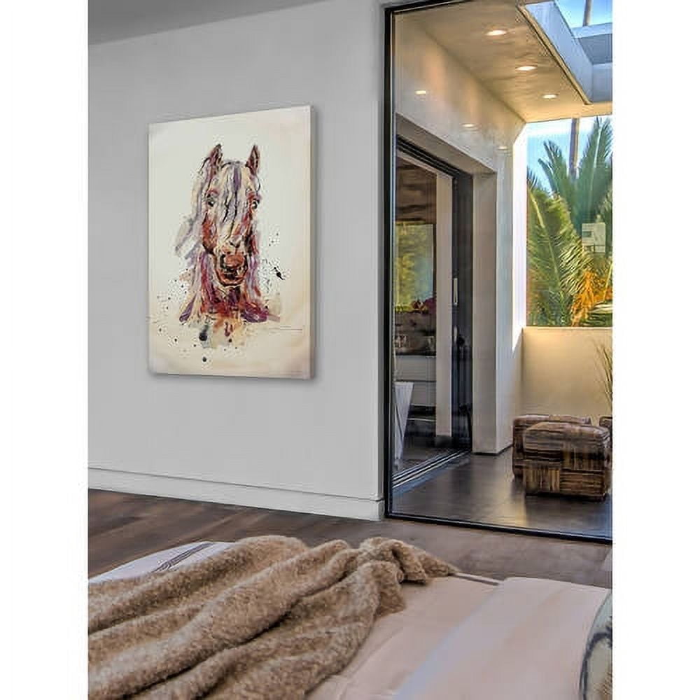 Marmont Hill "Cheval Sepia 1" by Marie-Eve Pharand Painting Print on Wrapped Canvas