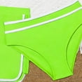 thumbnail image 4 of TOWED22 Girls Bikinis Set Kids 3 Pieces Swimsuit Quick Dry Bathing Suits Teens Swimwear with Shorts 5-14T(Green,11-12 Y), 4 of 4