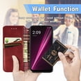 thumbnail image 2 of Allytech Flip Wallet Case for T-Mobile REVVL 6 Pro 5G, Premium PU Leather Luxury Case with Kickstand & Card Slots, Magnetic Closure Inner Soft TPU Shockproof Protective Case for Women Men - Red, 2 of 6