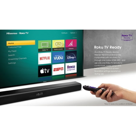 Hisense - 2.1-Channel Soundbar with Wireless Subwoofer - Black