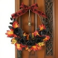 thumbnail image 4 of HUASHENG Halloween Garlands With Glow And Non Glow Maple Leaves Artificial Black Roses And Ribbons For Indoor/outdoor Home Decorations, 4 of 8