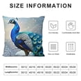 thumbnail image 5 of Orinice Peacock Graphic Decorative Cushion Throw Pillow Cover for Home Living Room Sofa Bedroom Car, Winter Pillow Covers 1PC 20x20in, 5 of 5