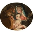 thumbnail image 2 of Gaetano Gandolfi 14x12 Gold Ornate Wood Frame and Double Matted Museum Art Print Titled - The Holy Family, 2 of 4