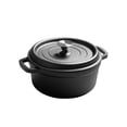 thumbnail image 2 of Utensilios de cocina de hierro fundido con doble asa para horno holandés, cazuela con tapa para acampar, freír, hornear, regalos de inauguración de la 10 centímetros, 2 of 8