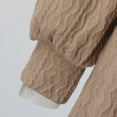 thumbnail image 4 of Aayomet Sweater Dresses Long Fashionable Solid V Neck Knit Dress Warm Temperament Skirt (Khaki, L), 4 of 5