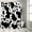 Black White, variant on Luxury Fabric Shower Curtain, Brown Cowhide Cow Skin Look Cow Print 72x72inch