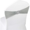 thumbnail image 1 of Spandex Chair with Belt - 20 Piece Wedding Banquet Party Event Decor Chair Bow Ties, White Silver, 1 of 3