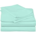 thumbnail image 2 of 4 Piece Luxurious Sheet Set ultra Soft 100% Egyptian Cotton, 800 Thread Count 12 Inch Deep Pocket - (Queen - Size) Solid Aqua Blue Colour, 2 of 4