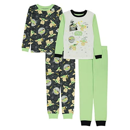 

Star Wars Boys Little Snug-Fit Cotton Pajamas Green 2T