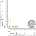 thumbnail image 2 of Gem Stone King 14K Yellow Gold White Lab Grown Diamond and Yellow Sapphire 3 Stone Pendant and Earrings Jewelry Set for Women (1.00 Cttw, Round 3MM, with 18 inch Chain), 2 of 3