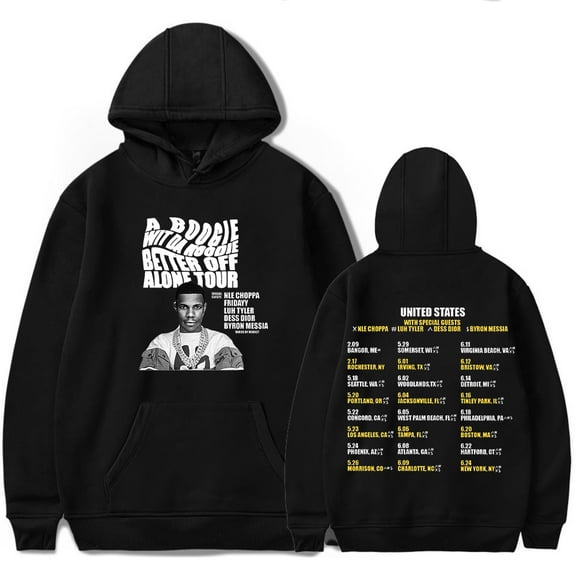 A Boogie Wit A Hoodie Better Off Alone Concer Tour 2024 Hoodies Merch For Fan Unisex Trendy Casual Streetwear
