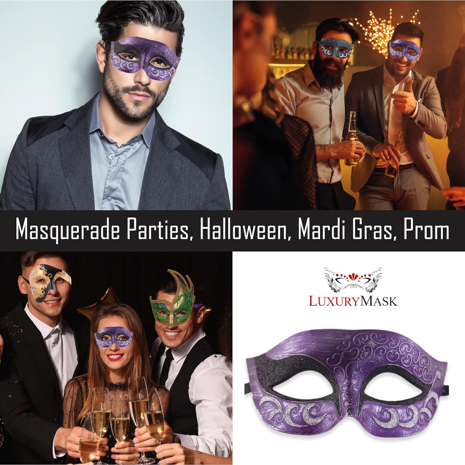 Luxury Mask – Antique Look Venetian Party Mask for Men & Women Masquerade Ball