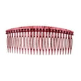 thumbnail image 1 of Diadema de aro con dientes y pasador para el pelo liso para mujer, 12 cm, color burdeos borgoña, 1 of 7