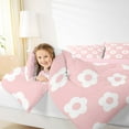 thumbnail image 4 of Homewish Vintage Flowers Bedding Comforter Set 2pcs for Kids Children Teens,Chic Floral Twin Comforter Sets Microfiber,Pink White Breathable Bedding Set,Super Cozy Room Decor,Reversible, 4 of 8
