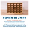 thumbnail image 6 of ECR4Kids 25 Cubby Mobile Tray Storage Cabinet, 5x5, Classroom Furniture, Natural, 6 of 9