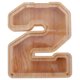thumbnail image 1 of Alcancía transparente multifuncional con forma de figura de madera, 1 of 6