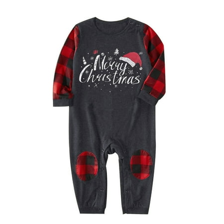 

COUTEXYI Christmas Family Matching Pajamas Sets Dad Mom Kid Baby Cartoon Printed Sleepwear Homewear Sets