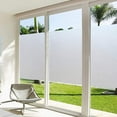 thumbnail image 3 of Window Privacy Film Frosted Glass Non Adhesive Static Window-Sticker Frosted Static Cling Film UV Protection Opaque for Frosting Film Bathroom Office Meeting Room, Matte Pure, 3 of 7