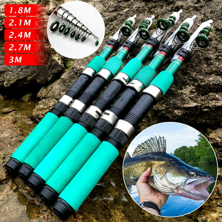 Telescopic Fishing Rod Super Short Retractable Mini Fishing Poles for  Saltwater, Travel Fishing Poles, 2.4m/7.9ft