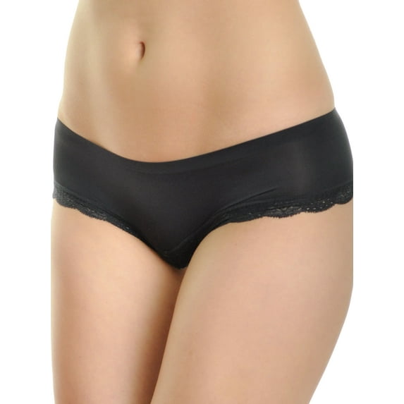 Angelina Laser Cut No-Show Cheeky Bikini Panties (6-Pack)