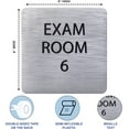 thumbnail image 3 of ADA CENTRAL SIGNS - 6" X6" Exam Room 6 Sign - ADA Compliant Tactile Graphics Grade 2 Braille Text Acrylic Wall Signs - Educational Institution Directional Assistance Test Center Door Sign for Schools, 3 of 7