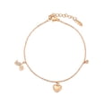 thumbnail image 1 of Pulsera Esclava Dama Dije Amor Corazon Swarovski Oro 18K Lam dorado Unitalla, 1 of 8