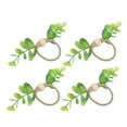 thumbnail image 3 of Hotel Table Napkin Rings,4Pcs Napkin Rings Simple Napkin Buckle Handicraft Flower Napkin Rings Achieve More, 3 of 7