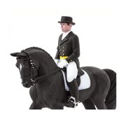 Safari Ltd. Holsteiner and Rider James Figurine Set - Realistic 4.75 Horse with 3 Rider Figure - Educational Toy for Boys, Girls, Kids Ages 3+