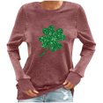 thumbnail image 1 of ameIAEA St Patricks Day Shirt Women Long Sleeve Printed Blouses 2025 Spring Crewneck Tops, 1 of 4