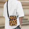 thumbnail image 3 of Psesaysky Thanksgiving Pumpkin Sunflower Sling Shoulder Bag Stretch Polyester Cross Body Phone Purse for Women, with Pockets with Zipper Crossbody Bags, 3 of 7