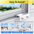 thumbnail image 7 of ChrumpTon Window Locks, 6 Sets Sliding Window Safety Locks with Key, Adjustable No-Drill Window Stopper for Sliding Windows & Doors, Space-Saving Security Bar Alternative (Silver), 7 of 7