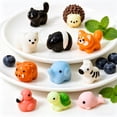 thumbnail image 2 of Mini Figurines d'Animaux en Résine Mignon Minuscule Chat Ours Éléphant Tortue Dauphin Statue Miniature pour Micro Jardin Féerique Paysage Accessoires de Maison de Poupée Artisanat d'Aquarium, 2 of 8