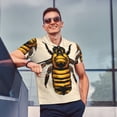 thumbnail image 4 of Balery Honey Bee Camisa Polo de Hombre con Estampado, de Manga Corta y Tejido Medio, Camisa Tipo Golf Polo-4X-Large, 4 of 6