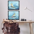 thumbnail image 3 of Stupell Industries Brushed Maritime Sailboats Transportation Painting Black Floater Framed Canvas Art Print Wall Art, 31 x 25, Set of 2, 3 of 10